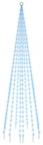 karácsonyfa zászlórúdon 310 kék LED-del 300 cm