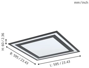 Eglo 99039 - LED Mennyezeti lámpa SAVATARILA LED/36W/230V