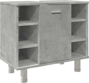 vidaXL betonszürke szerelt fa fürdőszobaszekrény 60 x 32 x 53,5 cm