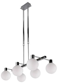 Ezüstszínű függőlámpa üveg búrával 35x59 cm Maldus – Candellux Lighting