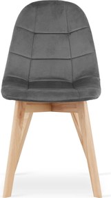 AKCIÓ sötétszürke bársony étkezőszék BORA II. osztály