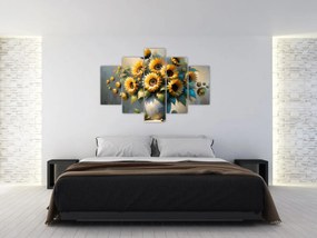Kép – Napraforgós váza (150x105 cm)