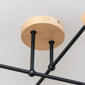 Felületre szerelt mennyezeti csillár CAMBRIDGE 4xE27/15W/230V fenyő