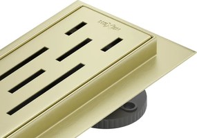 Mexen Flat 360° M01 forgatható vonalmenti padlóösszefolyó 70 cm, arany szálcsiszolt - 1A20070-40