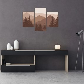 Kép - Barna hegyek N⁰2 (90x60 cm)