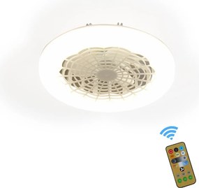 2IN1 Led Izzó 18W E27 Ventilátor Mennyezeti Lámpa Távirányító