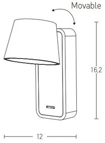 Zambelis H61 - LED Fali lámpa LED/7W/230V barna