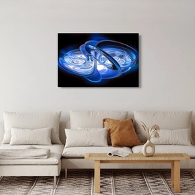 Kék absztrakt kép (90x60 cm)