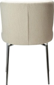 Krémszínű kárpitozott étkezőszék Glam – DAN-FORM Denmark