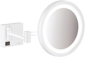 Hansgrohe AddStoris kozmetikai tükör 21.7x21.7 cm kerek világítással fehér 41790700
