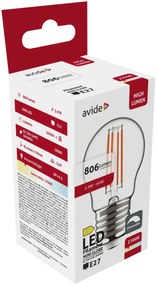 Avide LED Filament Mini Globe 5.9W E27 WW 2700K Fényerőszabályozható