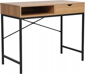 Loft íróasztal fiókokkal, polcokkal tölgyfa tanuló irodai 95x48 B-027