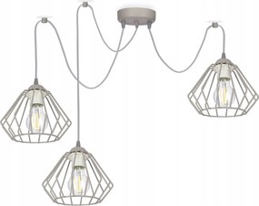 Csillár Mennyezeti Függőlámpa Pók Drót Wire 3 Szürke Mennyezeti Lámpa