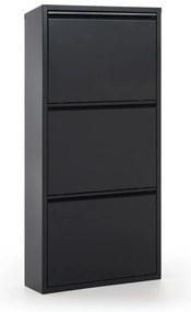 Antracitszürke fém billenő ajtós cipőtartó 50x103x15 cm Ode – Kave Home