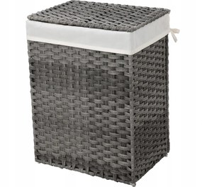 Szabadonálló szennyestartó kosár Songmics 90 L szürke tágas praktikus otthoni használatra