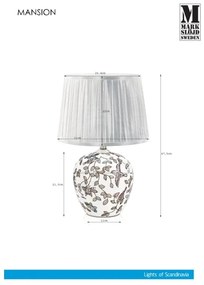 Markslöjd 107040 - Asztali lámpa MANSION 1xE27/60W/230V