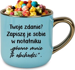 Bögre Elegant XXL Kék 400ml Kerámia Vicces Ajándék Az Ön Véleménye