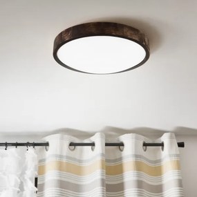 LED mennyezeti lámpa OAK SMOKY SLIM LED/36W/230V 4000K átm. 37 cm tölgy/sötétbarna