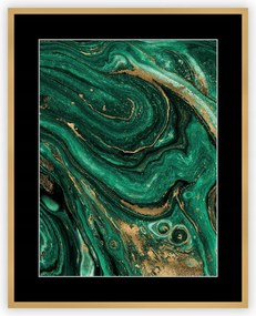 Dekoria Vászonkép Abstract Green&amp;Gold II 40 x 50 cm