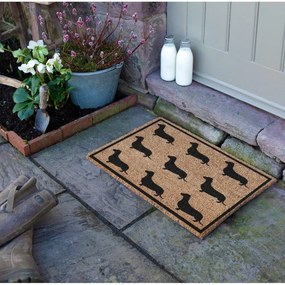 Kókuszrost lábtörlő 40x60 cm Dachshund – Artsy Doormats