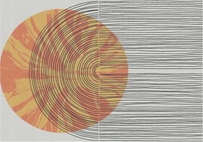 Flizelina Dekoratív Fotótapéta Hálószoba Kör vonalakkal 208x146 Ragasztó