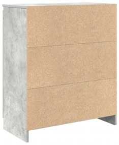 betonszürke szerelt fa tálalószekrény fiókos 71x35x84 cm