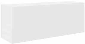 fehér szerelt fa fali fürdőszobaszekrény 80x25x30 cm