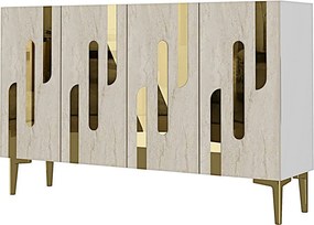 Ece 120 - White, Travertine, Gold