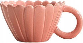 Rasset bögre virággal rózsaszín 150 ml Homla