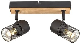 Rabalux 71152 - Spotlámpa METTA 2xE14/40W/230V tölgy