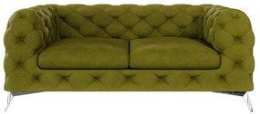 Zöld bársony kanapé 185 cm Chelsea – Ropez