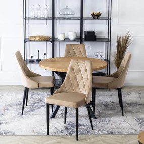 Bézs Bársony Étkezőszék CORK