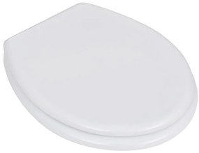 vidaXL egyszerű tervezésű fehér MDF WC-ülőke