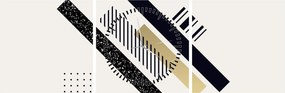 Kép - Geometriai formák N⁰5 (órával) (90x30 cm)