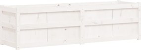 vidaXL fehér tömör fenyőfa kerti virágláda 180x50x50 cm