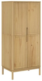 FLORO viaszbarna tömör fenyőfa szekrény 77 x 53 x 171 cm