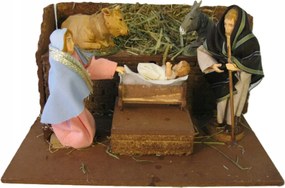 Figura Karácsonyi Betlehem Figura Mozgatható Szent Család 220V 13CM