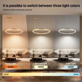 Brilagi - LED dimmelhető kábeles csillár PORTOFINO LED/60W/230V Ø 80 cm arany +távirányító