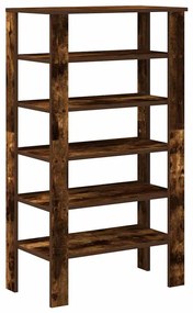 füstös tölgy színű szerelt fa cipőtartó 61x32x105 cm