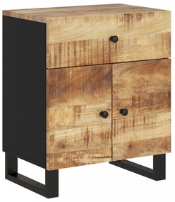 tömör mangófa és szerelt fa éjjeliszekrény 50 x 33 x 60 cm