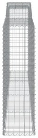 vidaXL 10 db íves horganyzott vas gabion kosár 400x50x160/180 cm