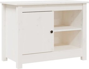 vidaXL fehér tömör fenyőfa TV-szekrény 70 x 36,5 x 52 cm
