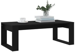 Fekete szerelt fa dohányzóasztal 102 x 50 x 35 cm