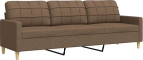 vidaXL 3 személyes barna szövetkanapé 210 cm