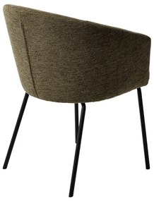 Khaki kárpitozott karfás étkezőfotel Easton – Unique Furniture
