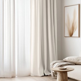 Goldea lenvászon keverék drapéria - elefántcsontszín 200x145 cm