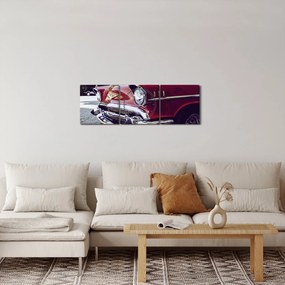 Egy régi autó képe (órával) (90x30 cm)
