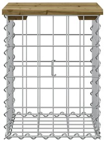 impregnált fenyőfa gabion kerti pad 33 x 31 x 42 cm