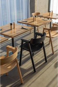 Fekete tölgyfa karfás étkezőszék Flip – Gazzda