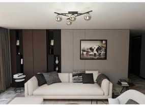 Mennyezeti lámpa SMART 4xE14/10W/230V fekete/szürke